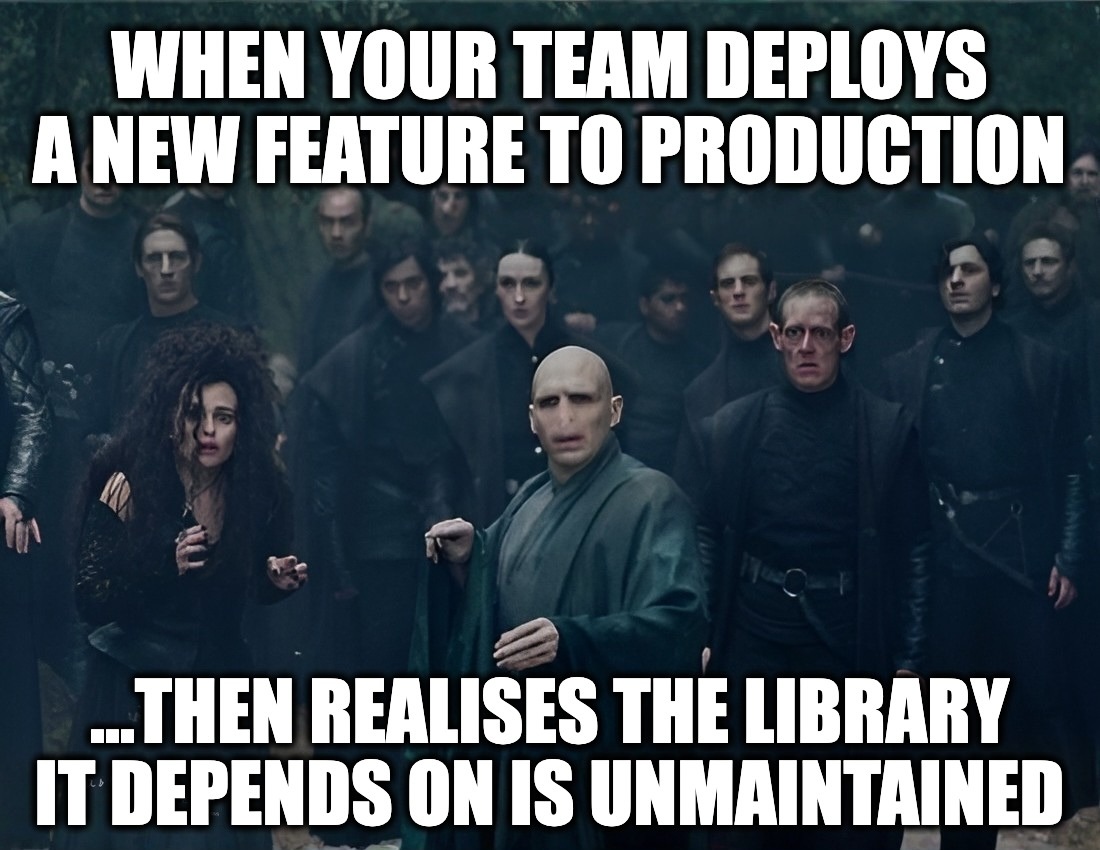 Unmaintained library Harry Potter meme