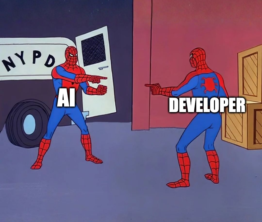 Spiderman AI dev meme