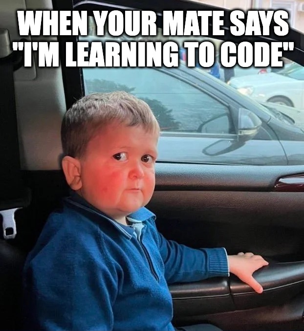 Learning to code meme